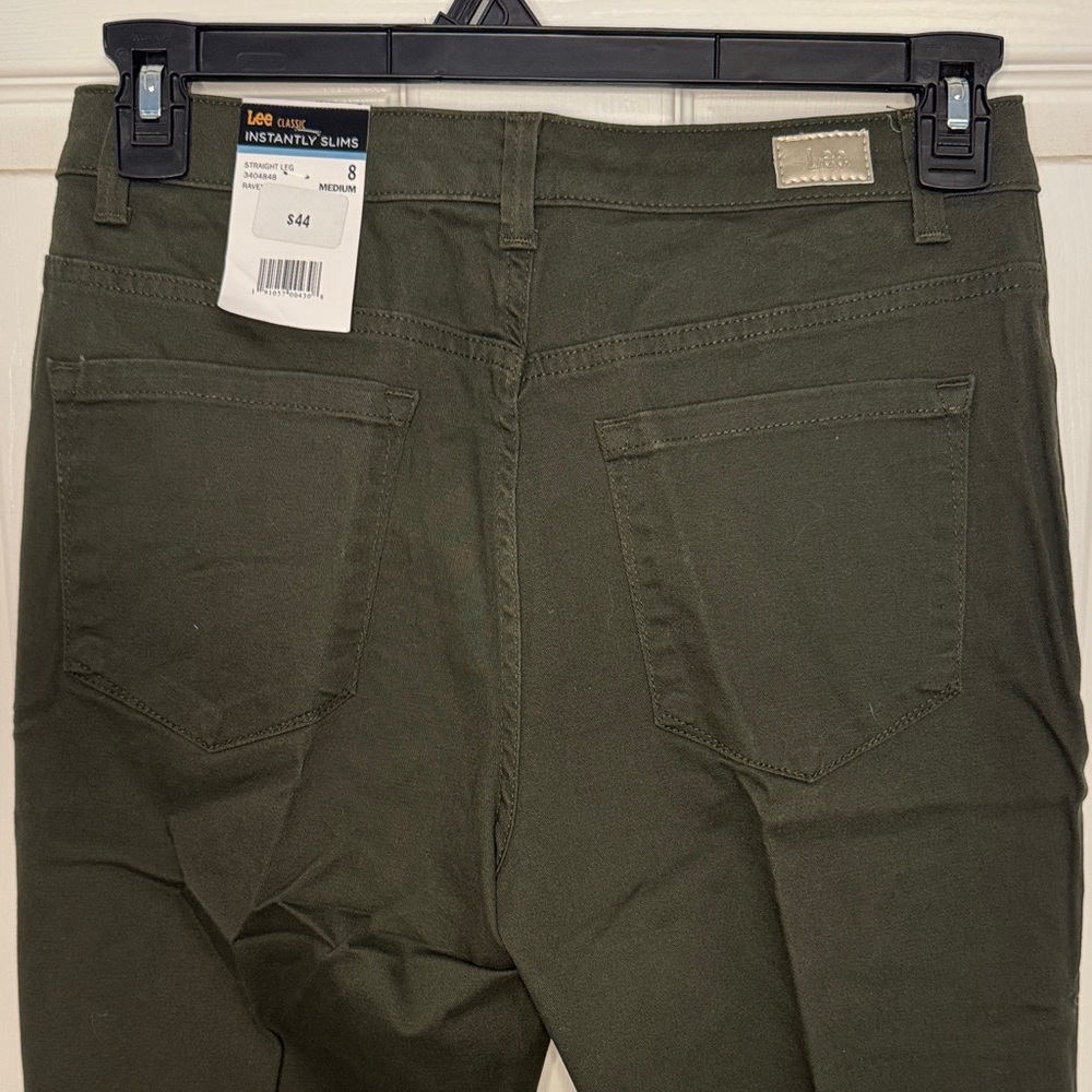 NWT Lee Women's Dark Green Straight Leg Jeans - Picture 8 of 9